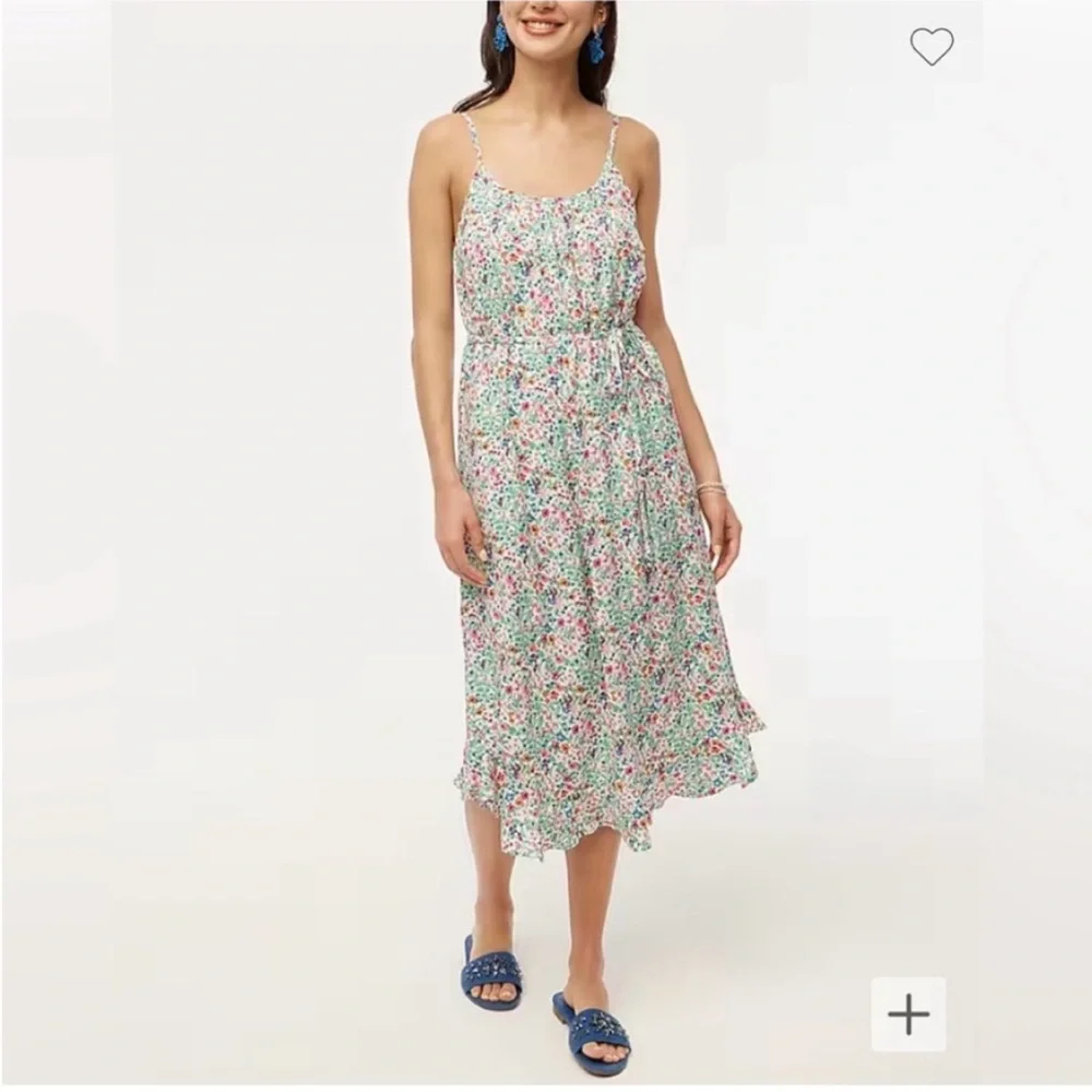 J. Crew Ruffle Floral Midi Dress - Picture 2 of 11